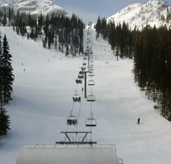White Pass lift, Fernie Alpine Resort,British Columbia Canada